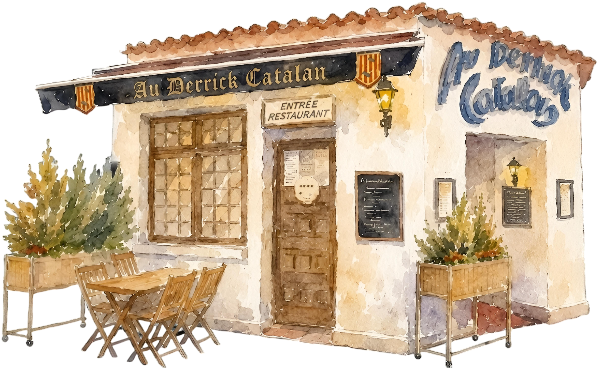 Au Derrick Catalan, façade